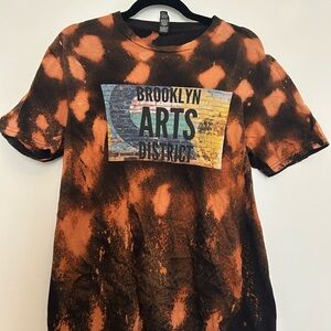 Brooklyn Arts District Hand Bleach Artisan Designed Dyed Tee by Addie Wuensch